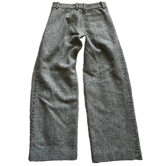 LIBERTINE NWT Greyscale Embellished Pleated Pants Size Large Wool Artsy - Picture 4 of 11
